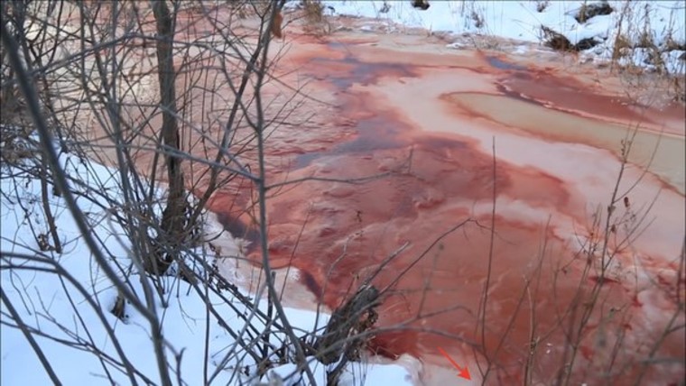 Река Молчанка окрасилась в красный цвет - АкваТерраНовости - Аква Лого Инфо