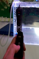 Регулировку температуры в аквариуме, в котором установлен новый нагреватель Ista, можно выполнять с пульта.