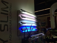 На стенде  Aquael - абсолютно новая линейка LED-светильников - LEDDY SLIM. Эта полупрофессиональная серия содержит 4 световых спектра, включает светильники как для морских, так и для пресноводных аквариумов.