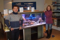 Участники семинара : Шестаков Дмитрий и Болдышева Екатерина в аквариумном салоне "Аква Лого на Соколе"