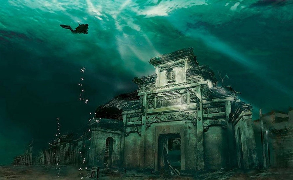 Город Шичен под водой