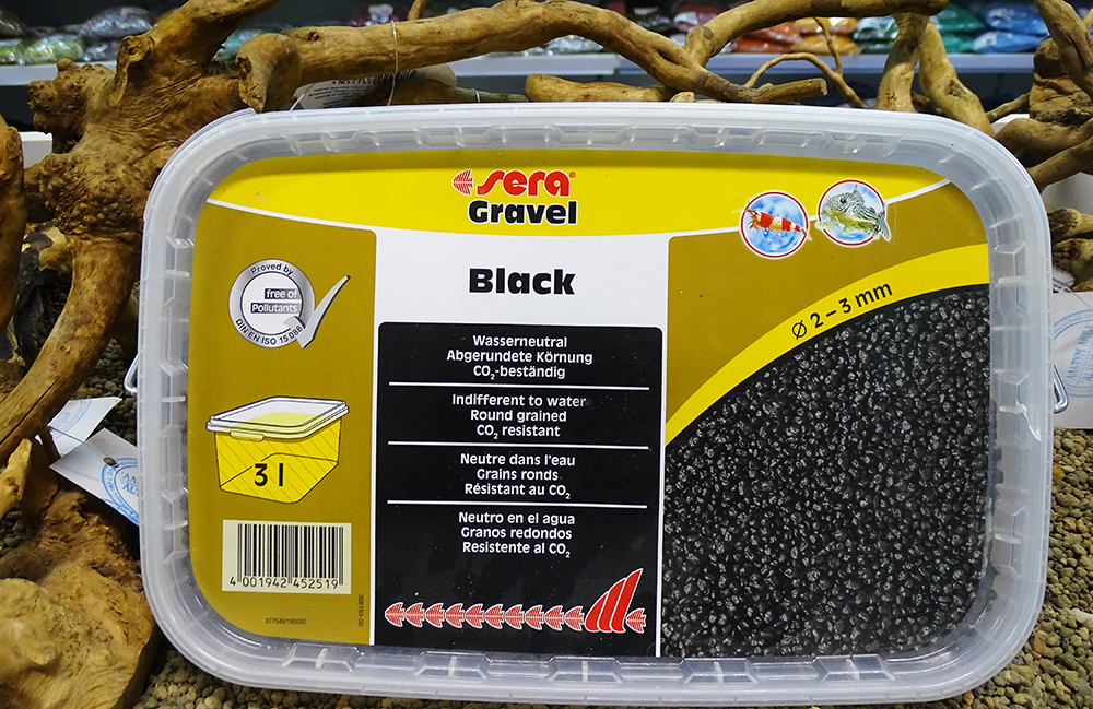Грунт SERA гравий чёрный 2-3мм 3л -1295 рублей в Аква Лого