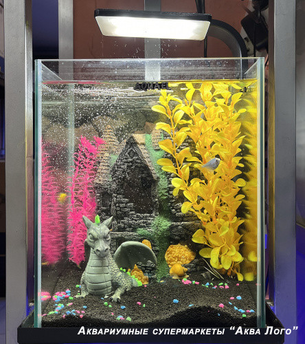 Готовое решение - аквариум - Дом дракона. Объем аквариума 19 литров.