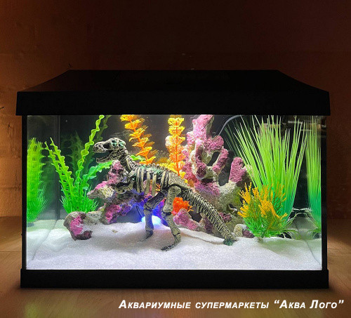 Пресноводный аквариум - готовое решение - Динозавр.Объем аквариума 25 литров.