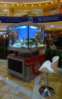 Встроенная в аквариум декорация в виде коряги изготовлена из химически нейтрального, экологически чистого пластика.