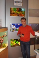 Участник семинара Артем Гуськов в аквариумном салоне "Аква Лого на Соколе"