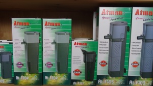 Внутренние фильтры Atman AT-F погружного типа для аквариумов различных объемов, в том числе и небольших, например, 30 литров.